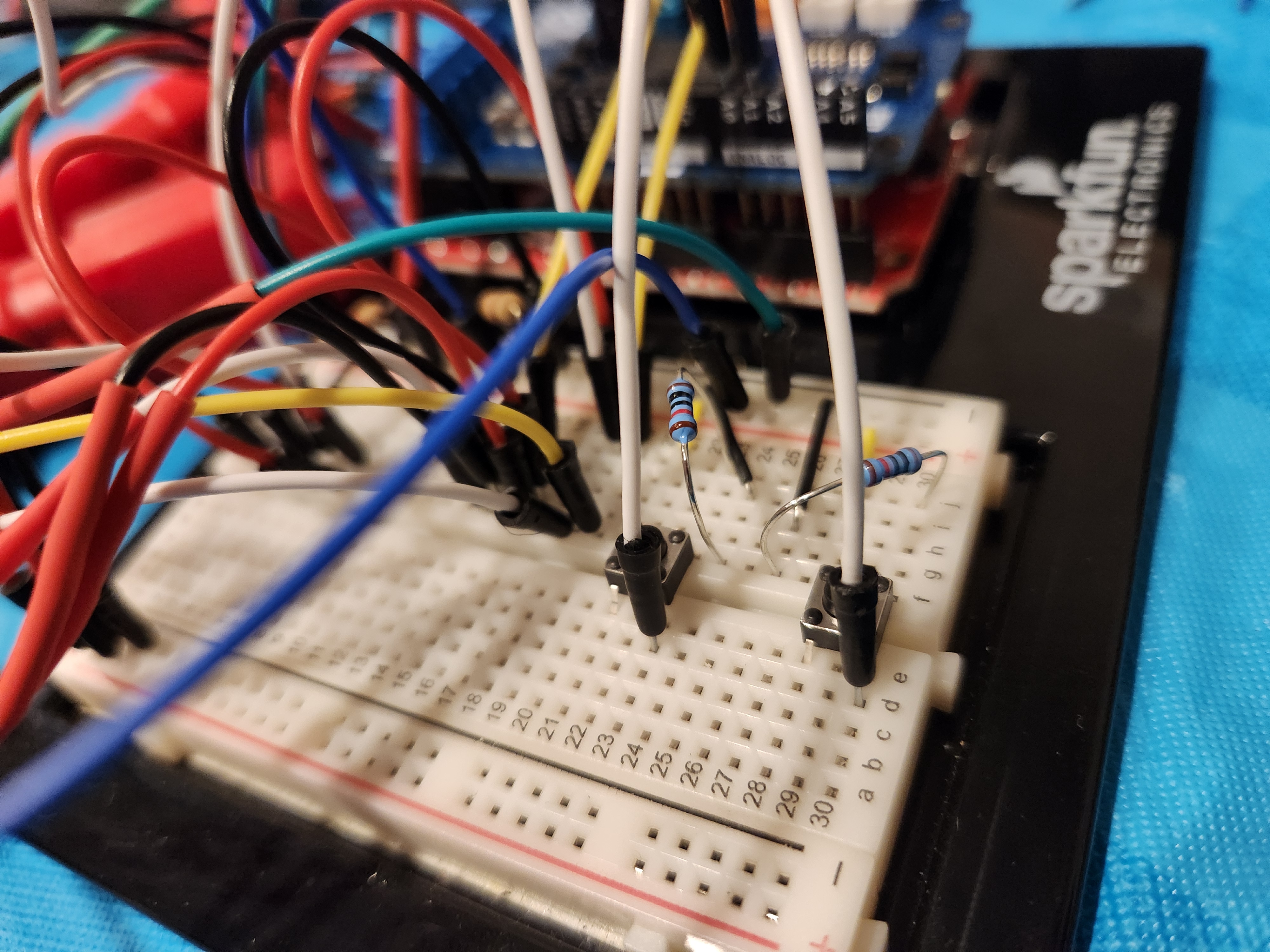 Messy table with electronics parts and tools